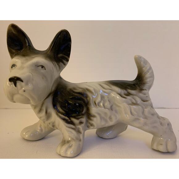 Vintage Japan Scottish Terrier Dog Porcelain Figurine - Picture 1 of 10
